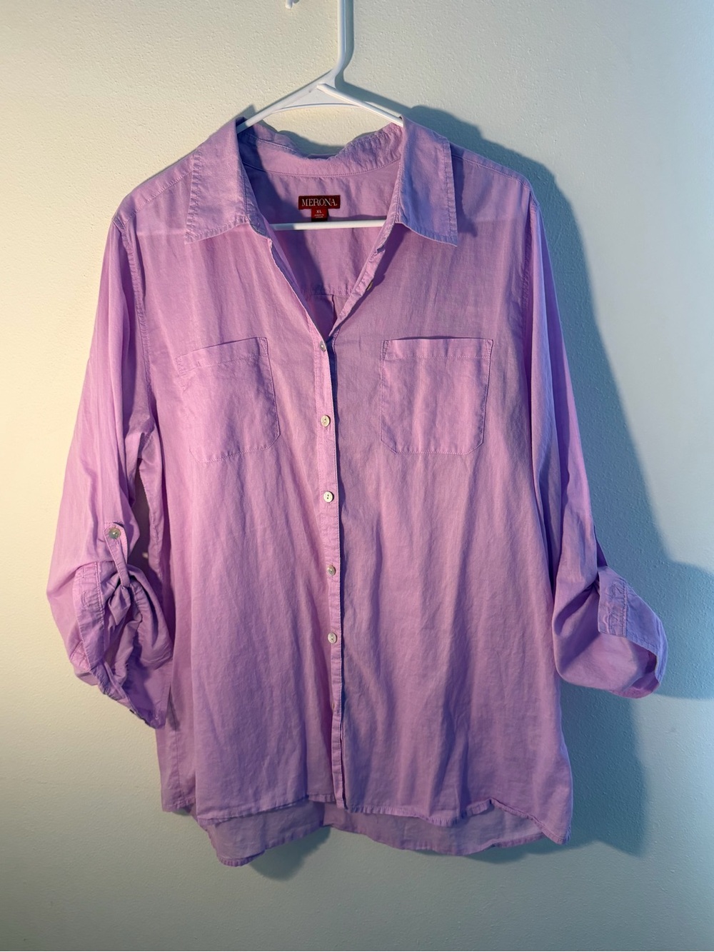 Merona Lavender Women's Button-Up Blouse